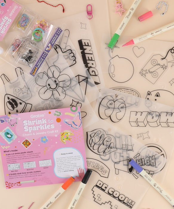 Grabie Retro Vibes DIY Shrink Art Craft Kit