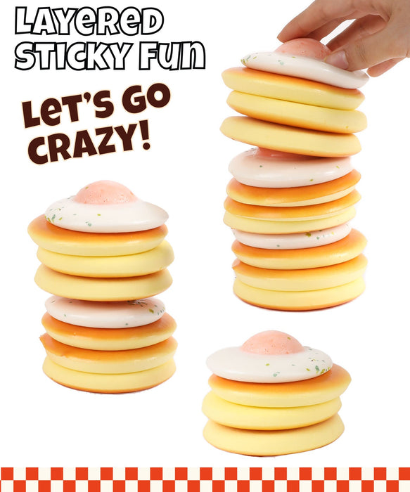 Grabie Ultimate Fluffy Egg Pancakes Stress Relief Squishy Toy