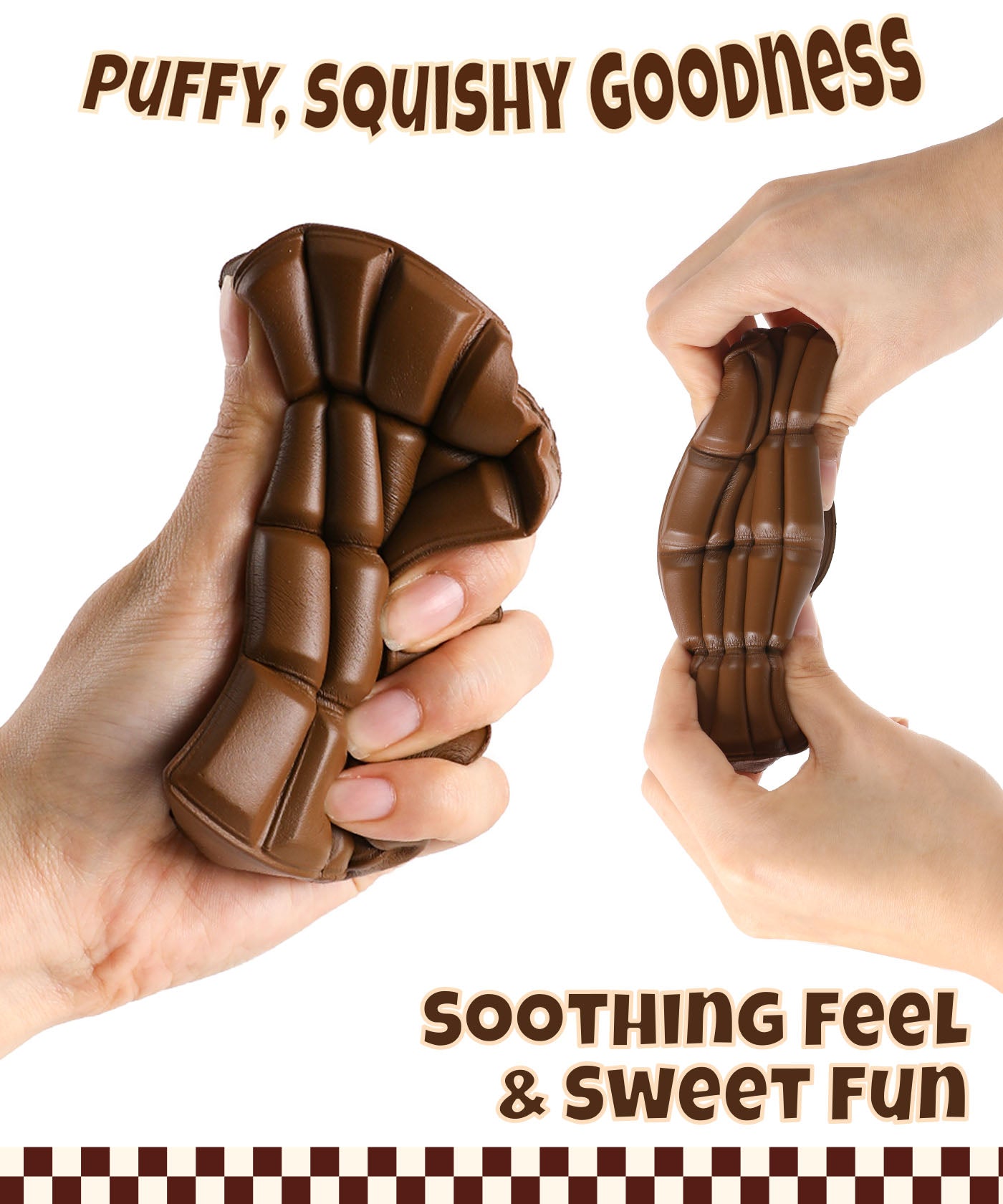 Grabie Ultimate Chocolate Chunky Bar Stress Relief Squishy Toy