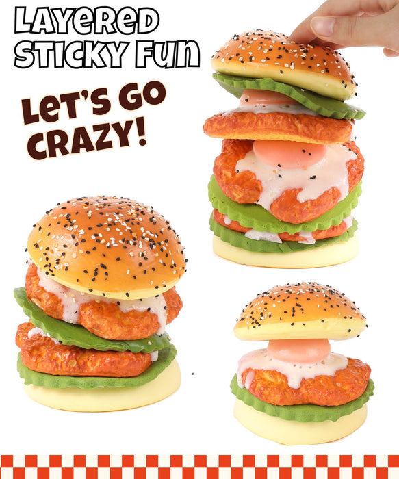 Grabie Ultimate Teriyaki Burger Bun Stress Relief Squishy Toy