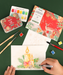 Grabie Holiday-Themed Watercolor Coloring Book 15-Sheet Set