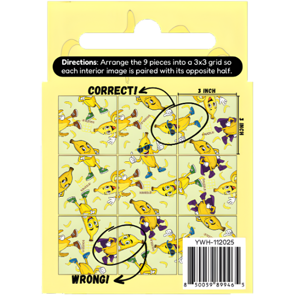 Fun Squared Games Bananas Squzzle 9-Piece Tile Puzzle