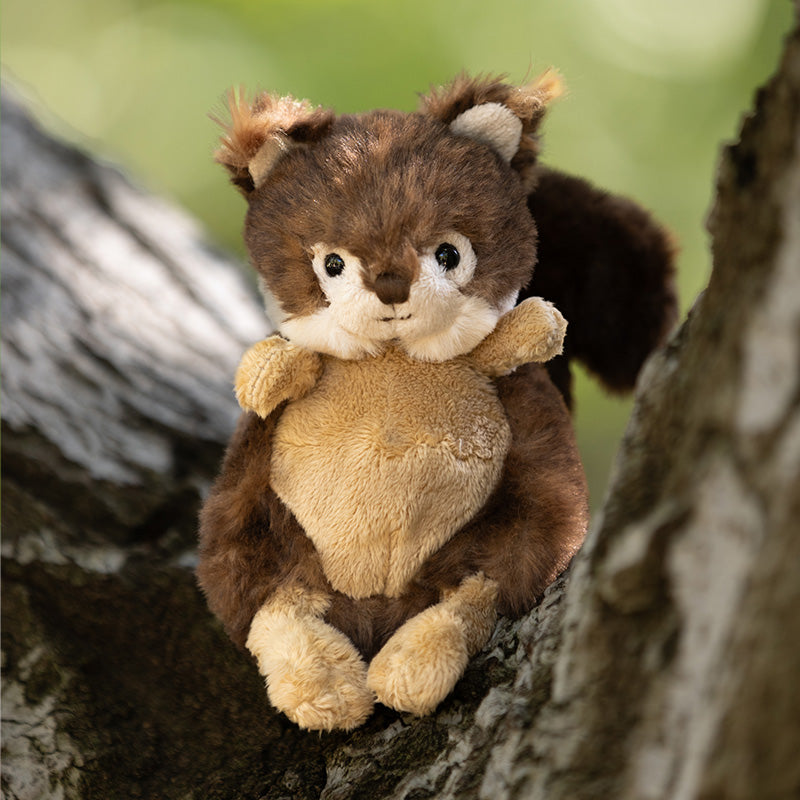 Brunis the Cuddly Brown White Beige Squirrel Plush Stuffed Animal Toy
