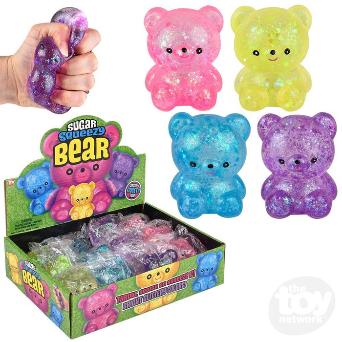 3-Inch Squeezy Sugar Bears Stress Relief 12-Piece Display