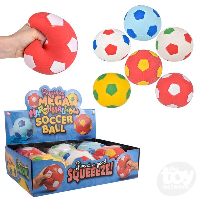 Squish Mega Marshmallow Soccer Ball 4.25in 6ct Pack