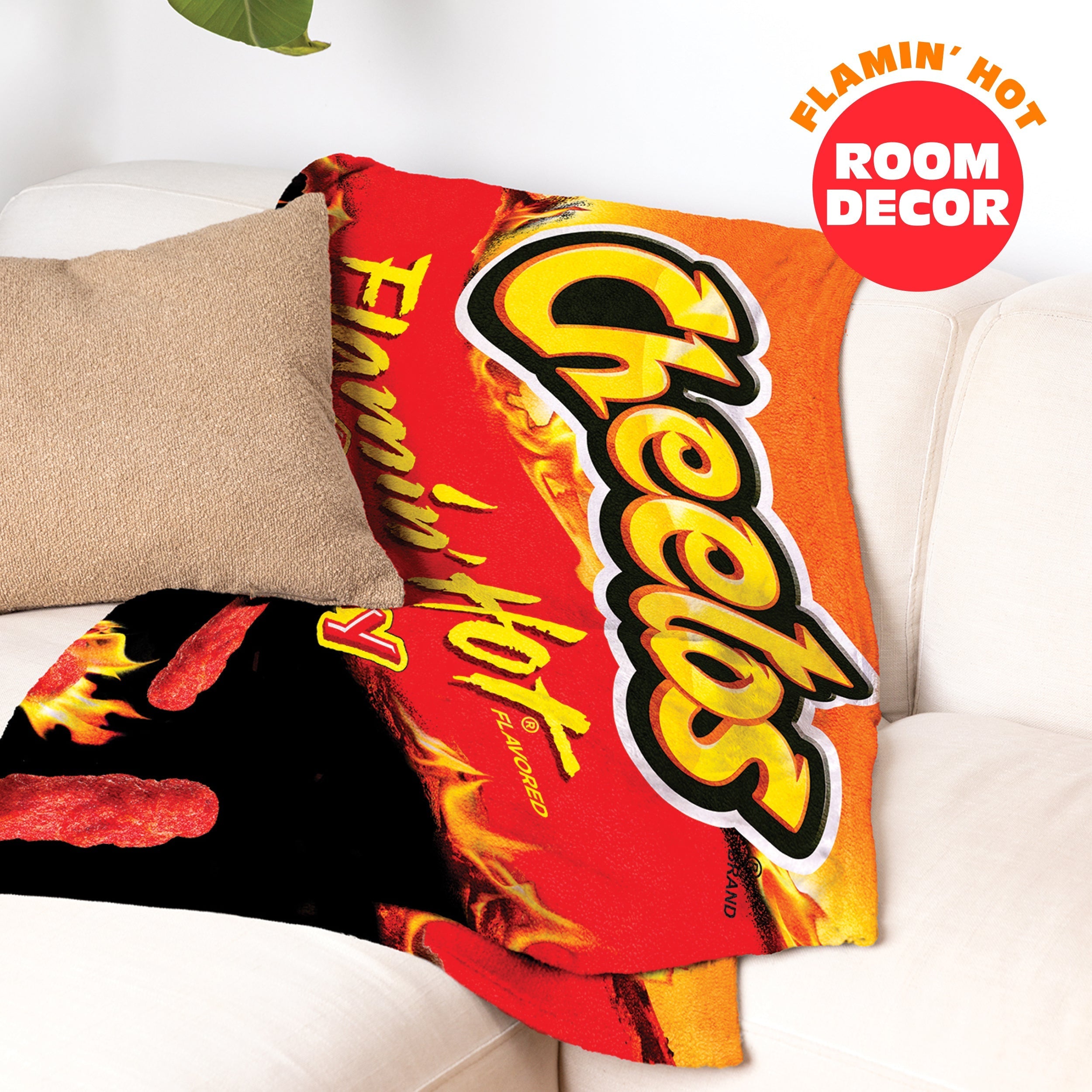 Relatable Flamin' Hot Cheetos Throw Blanket