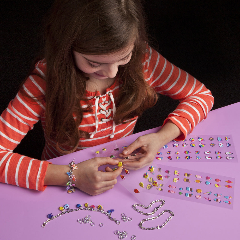 Craft-tastic DIY Puffy Charm Bracelet Making Kit 4 Bracelets