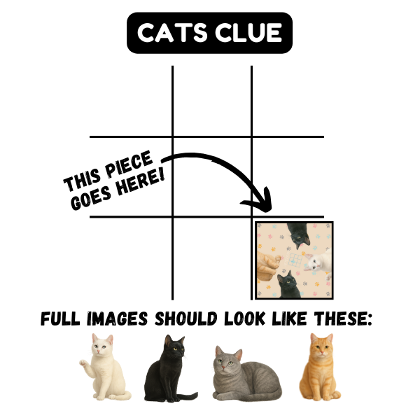 Fun Squared Games Cats Squzzle 9-Piece Tile Puzzle