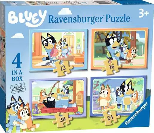 Ravensburger Bluey 4 Puzzles (12, 16, 20, 24 Piece)