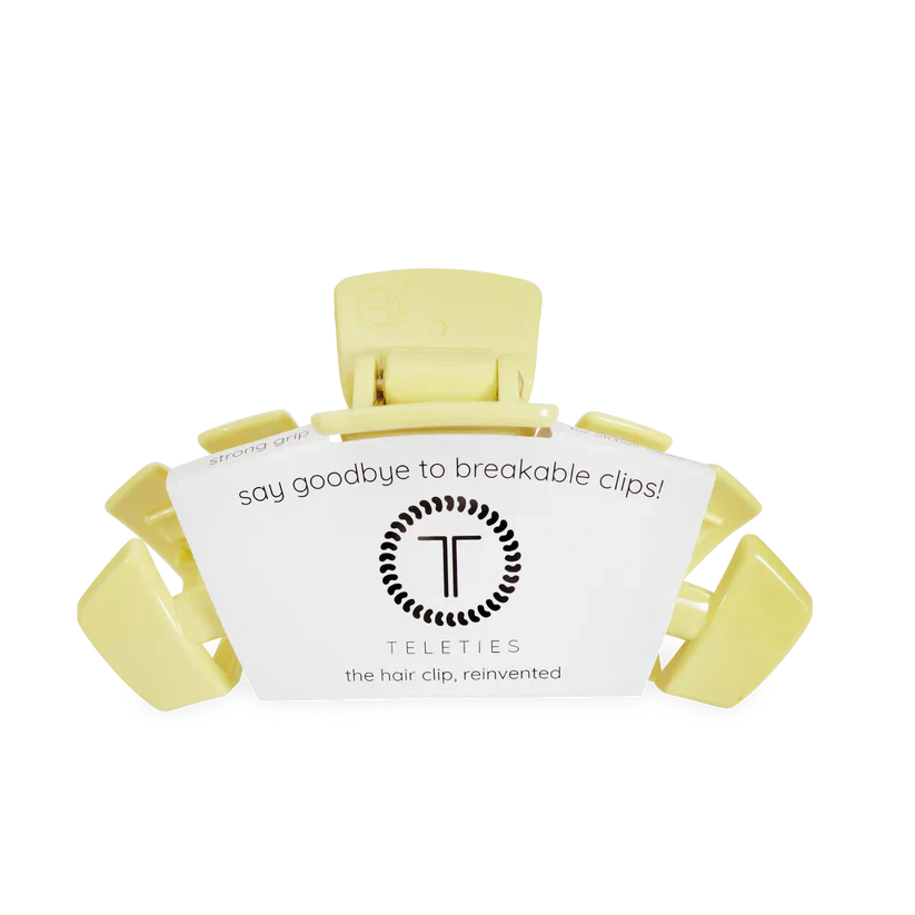 TELETIES Classic Claw Clip Buttercup Yellow Lightweight Hair Accessory