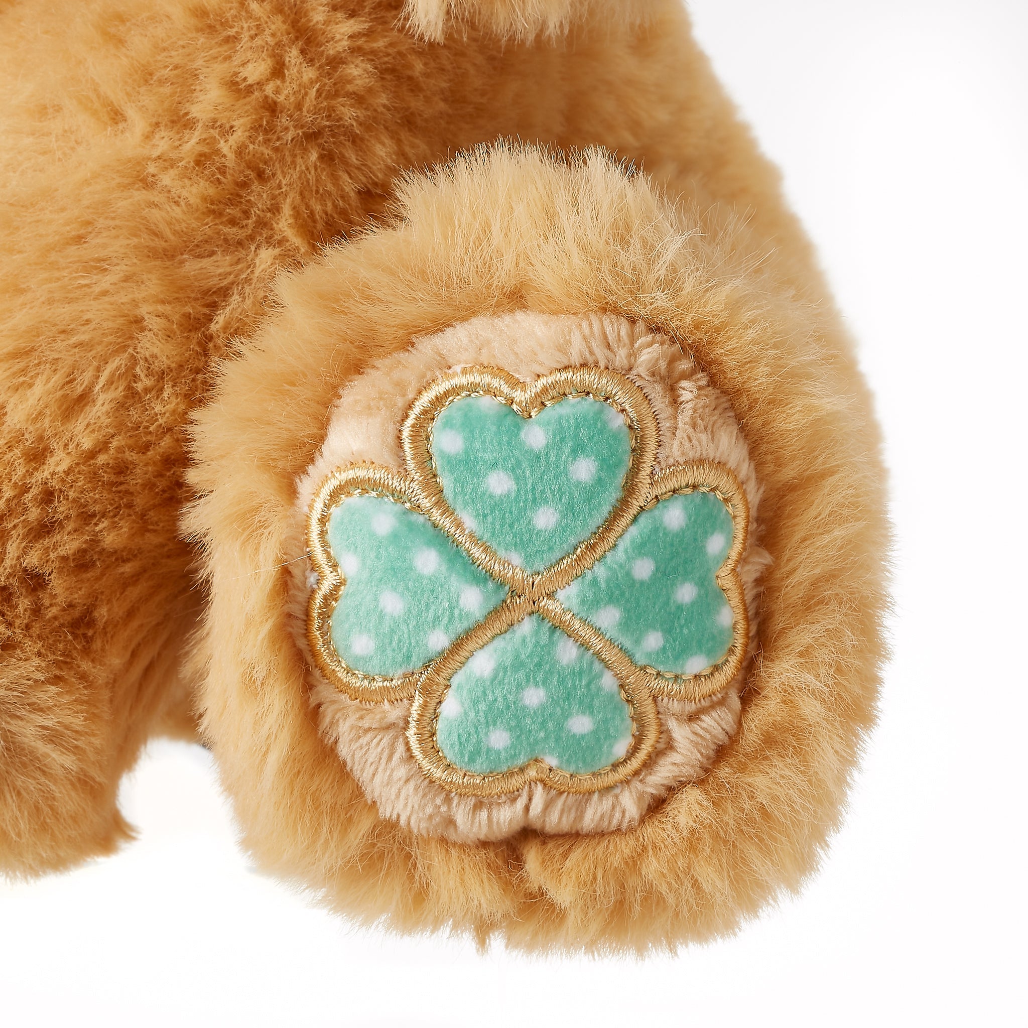 Lucky the Dog Plush Stuffed Animal with Four-Leaf Clover for Good Fortune