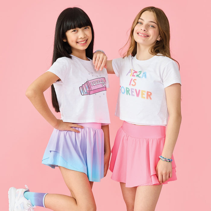 Iscream Coral Skater Skort Youth Polyester Spandex Blend