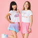 Iscream Coral Skater Skort Youth Polyester Spandex Blend