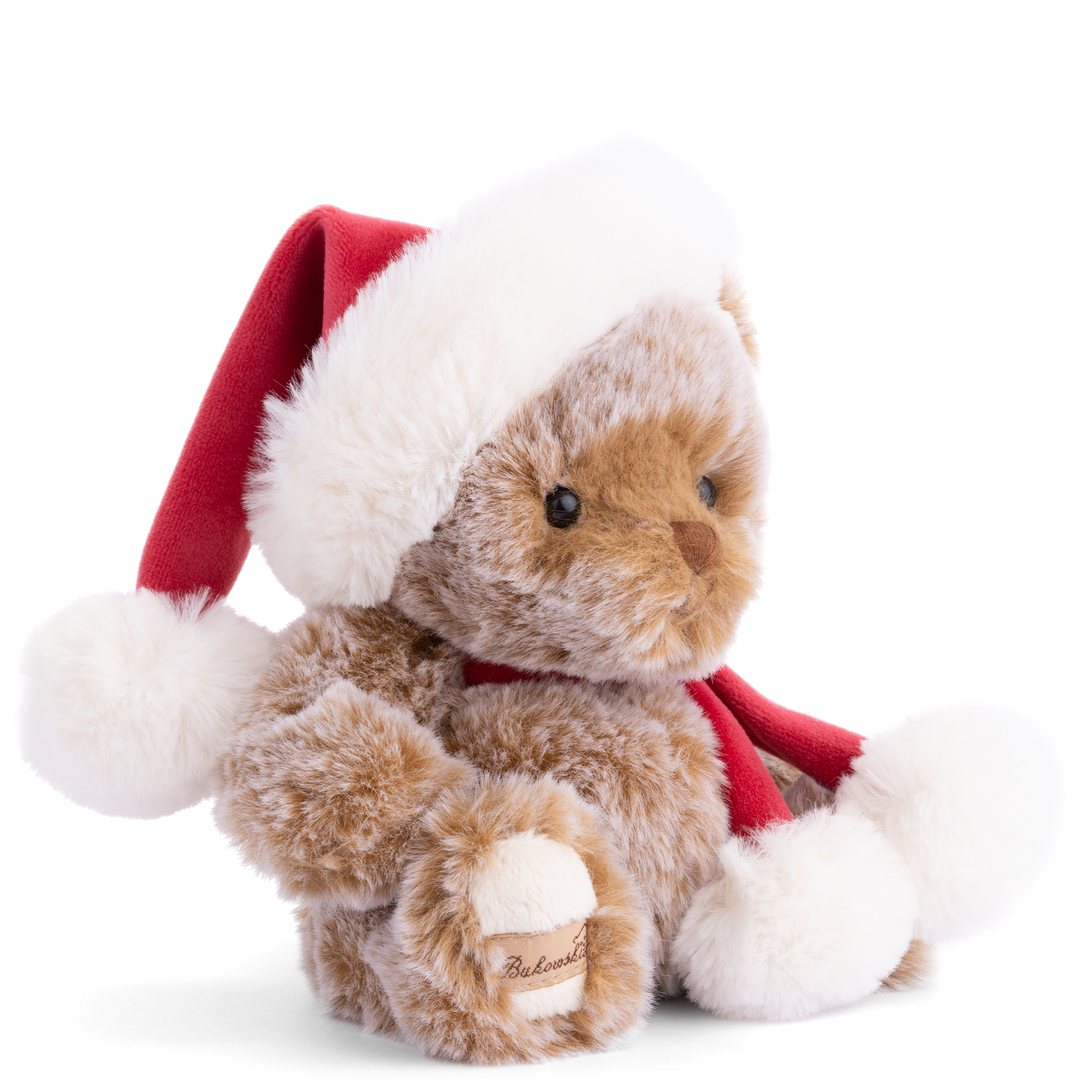 Adorable Bukowski Tomtenisse Christmas Plush Bear: Soft Fur, Festive Santa Hat