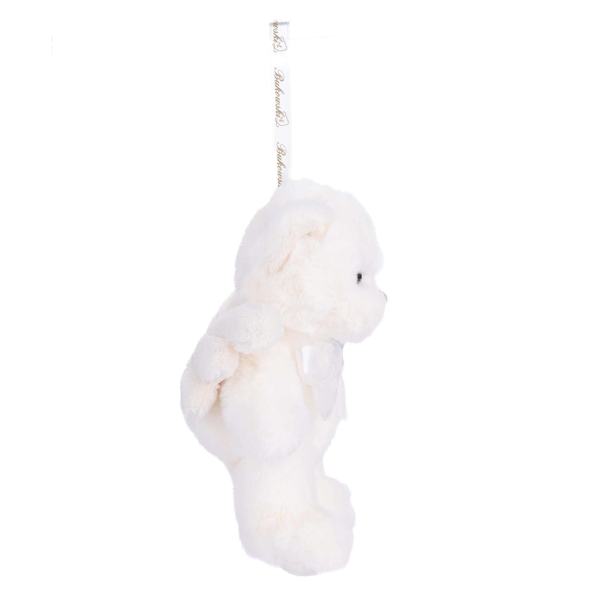 Dillon Heavenly Angel Bear Plush Toy with Soft Fluffy Fur & Satin Bow