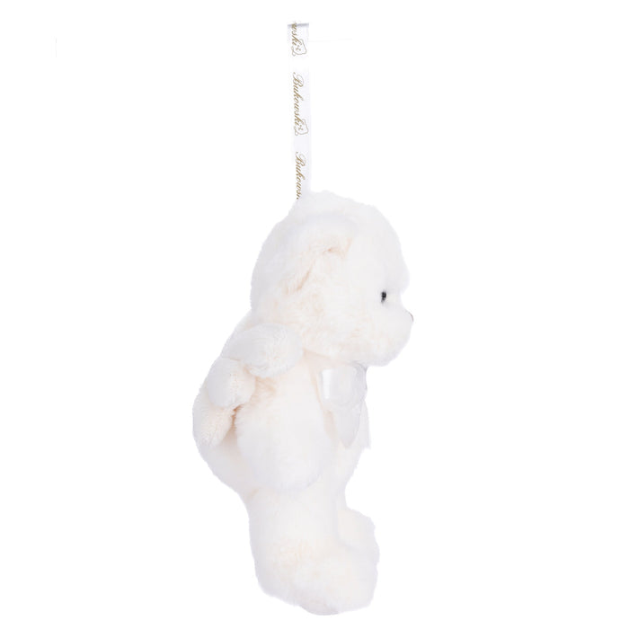 Dillon Heavenly Angel Bear Plush Toy with Soft Fluffy Fur & Satin Bow