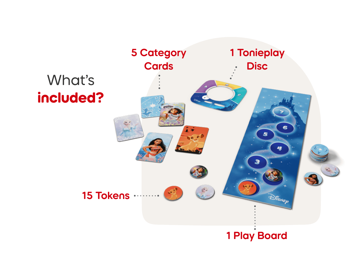 Interactive Tonieplay Disney Quiz Kingdom Game for Kids Ages 5+