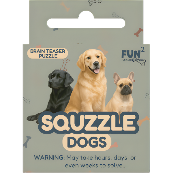 Fun Squared Games Dogs Squzzle Tile Puzzle Brain Teaser