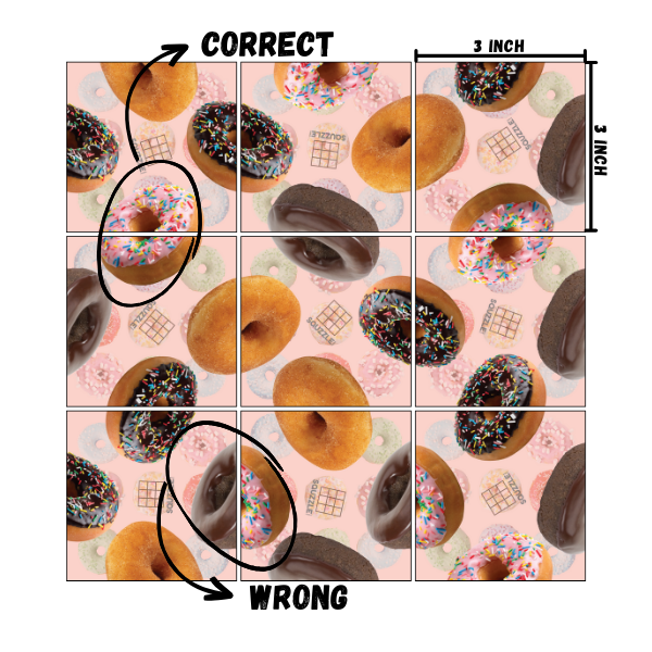 Fun Squared Games Donuts Squzzle 9-Piece Tile Puzzle