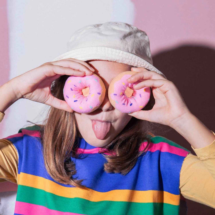 Eat My Socks Kids Joe's Donut Pink Socks
