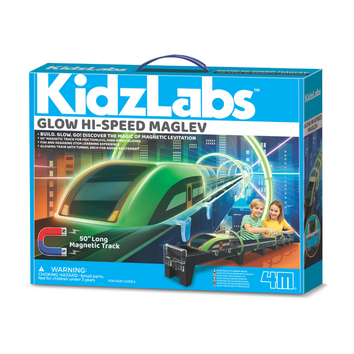 4M KidzLabs Glow Hi-Speed Maglev Train Science Kit