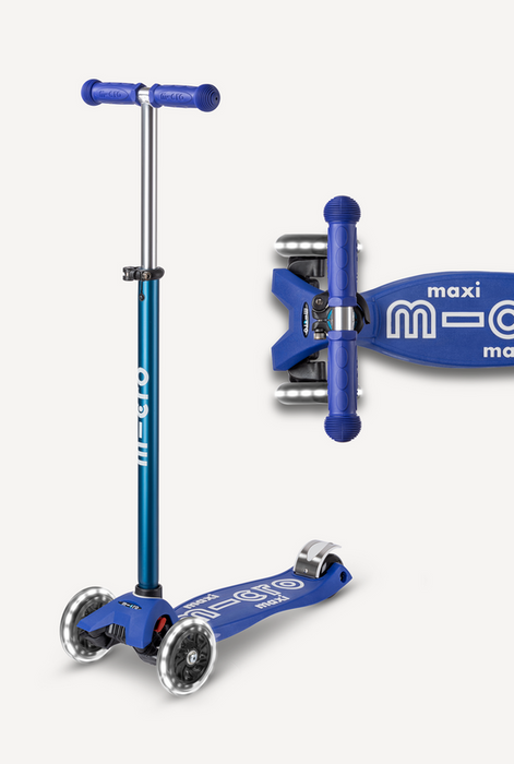 Maxi Blue White Maxi LED Micro Scooter