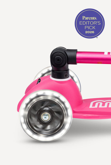 Mini Foldable LED Micro Scooter Pink