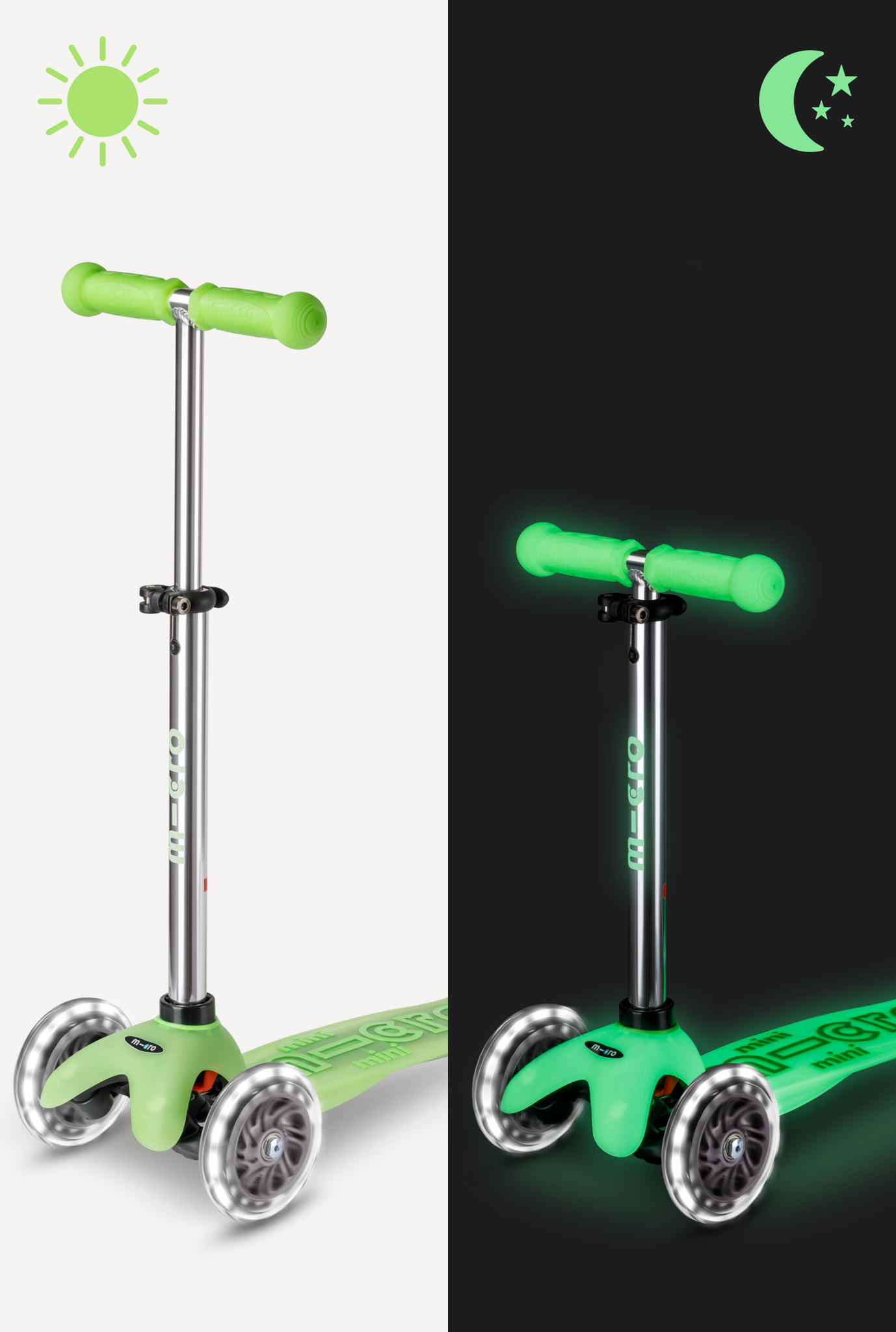 Micro Mini Glow Scooter Lime Green