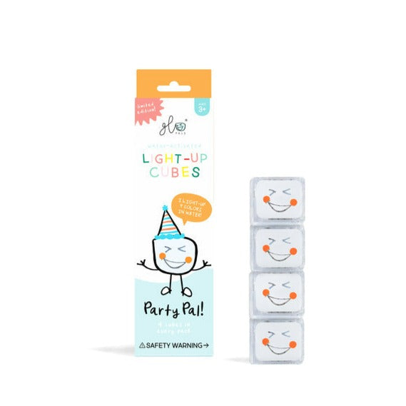 Party Pal Multi Color Light Up Bath Cubes - 4 Pack