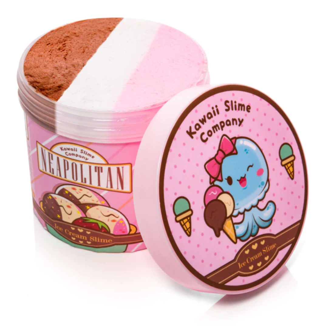 Neapolitan Scented Ice Cream Pint Kawaii Slime