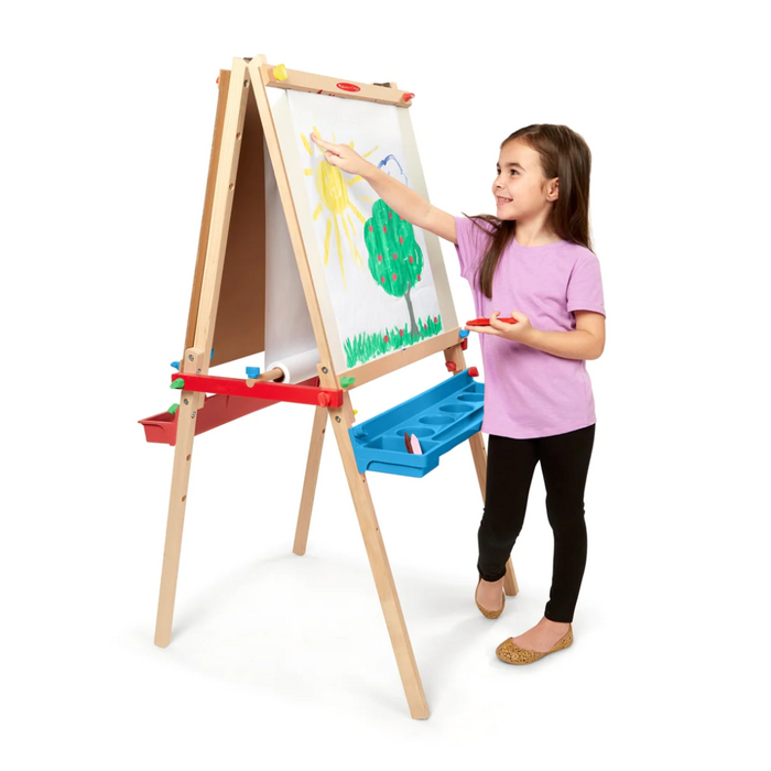 Melissa & Doug Deluxe Wooden Standing Art Easel
