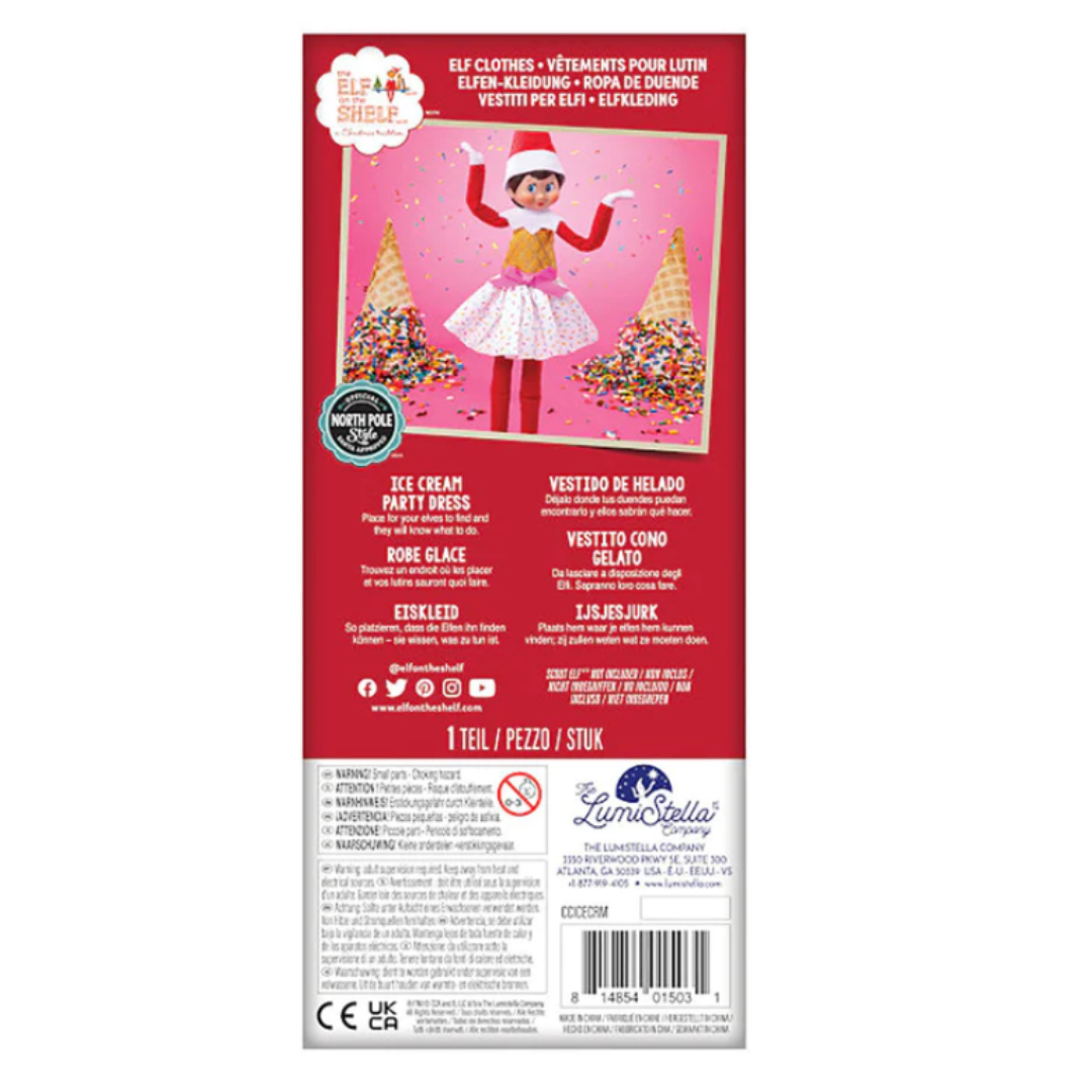 Claus Couture Collection® Ice Cream Party Dress For Elf on The Shelf