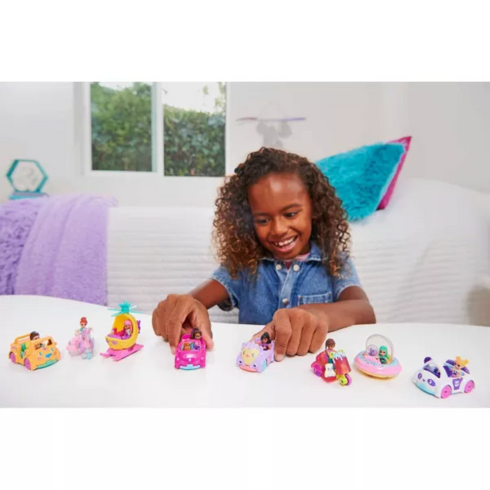 Pollyville Micro Doll with Car & Pet Playset