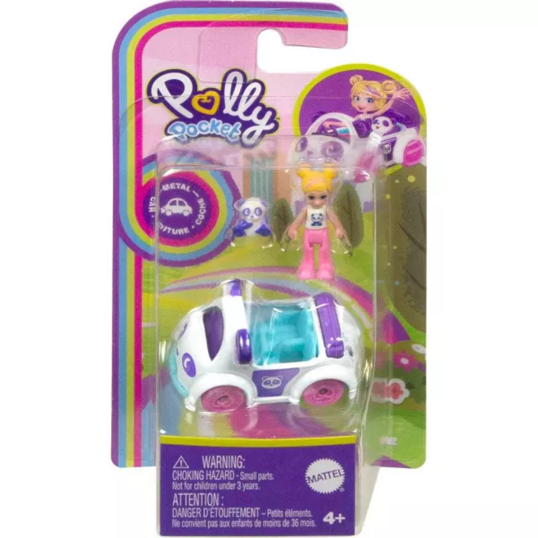 Pollyville Micro Doll with Car & Pet Playset