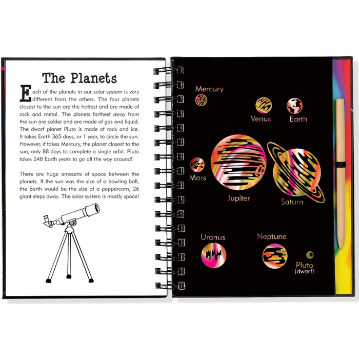 Solar System Scratch and Sketch Book