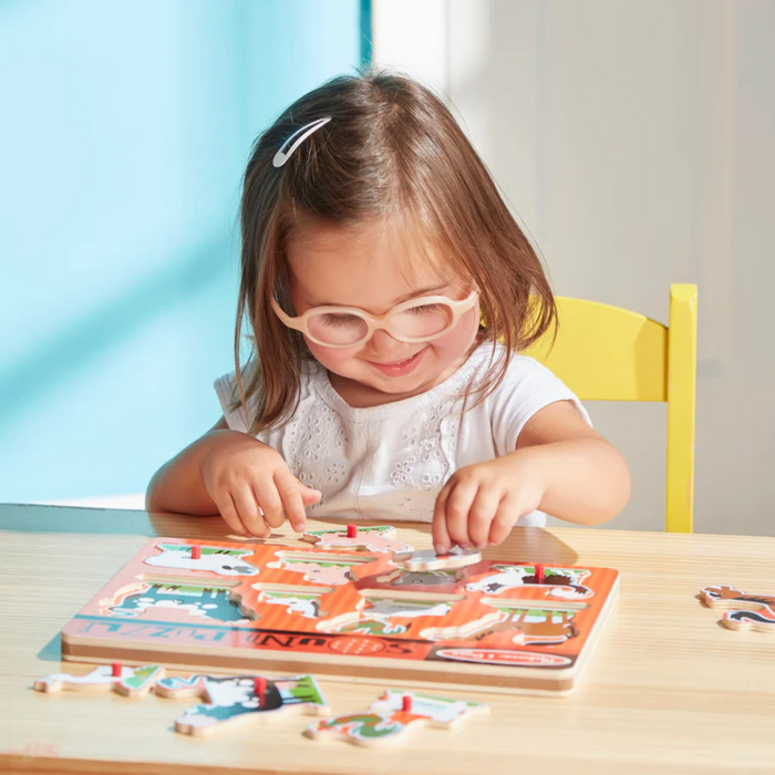 Melissa & Doug Farm Animals Sound Puzzle - 8 Pieces