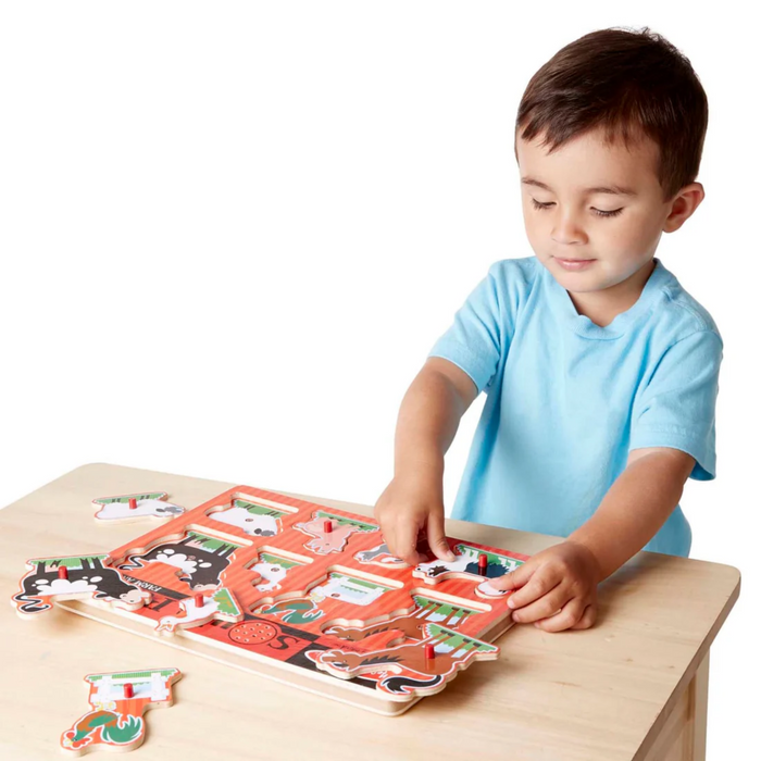 Melissa & Doug Farm Animals Sound Puzzle - 8 Pieces