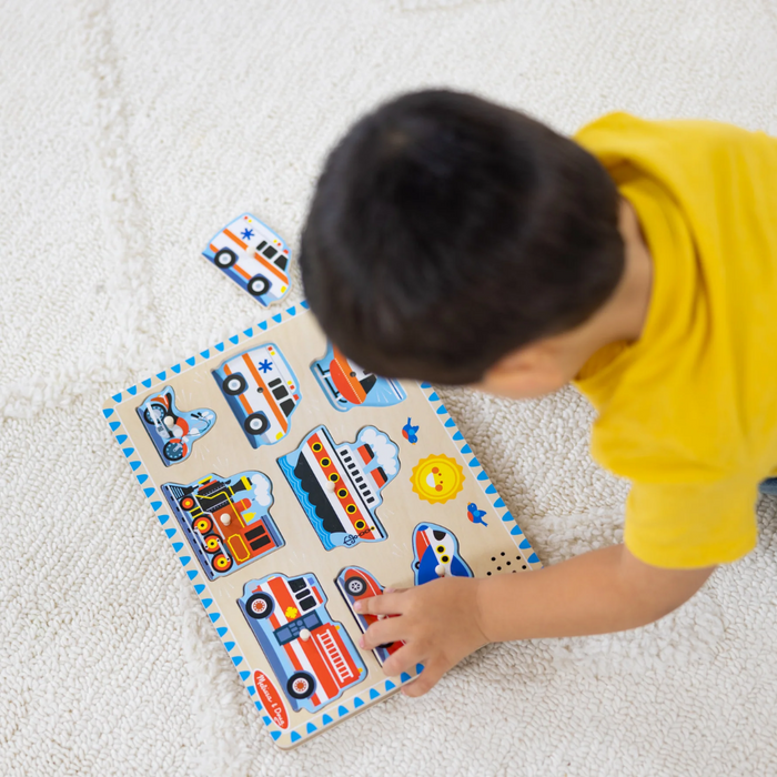 Melissa & Doug Vehicles Sound Puzzle - 8 Pieces