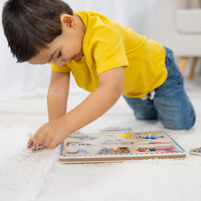 Melissa & Doug Vehicles Sound Puzzle - 8 Pieces