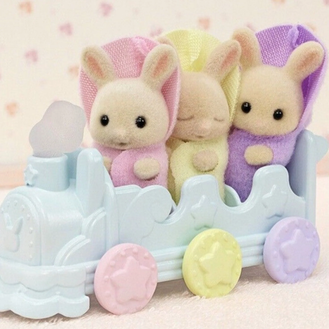 Calico Critters Triplets Baby Bath Time Set