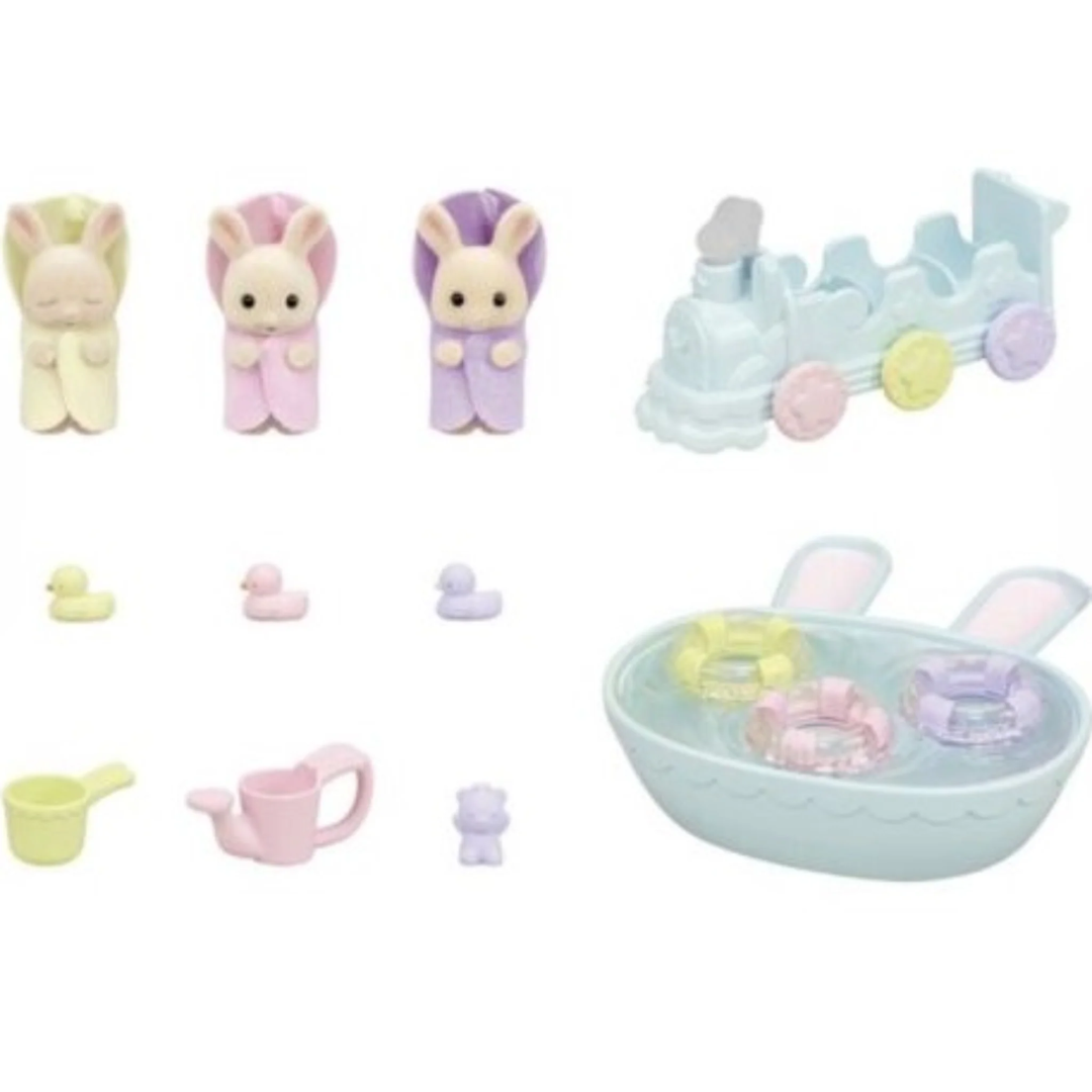 Calico Critters Triplets Baby Bath Time Set