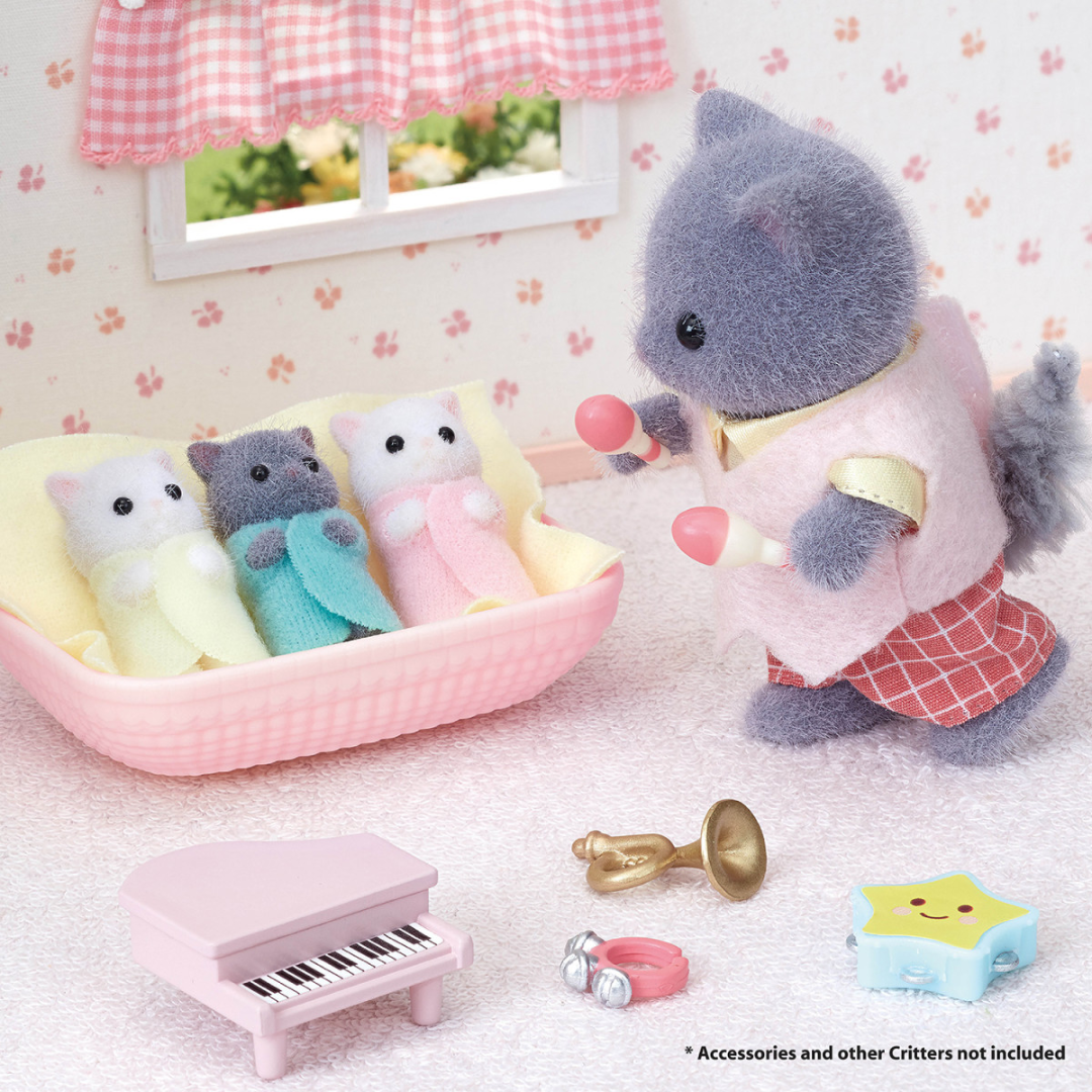 Calico Critter Persian Cat Triplets