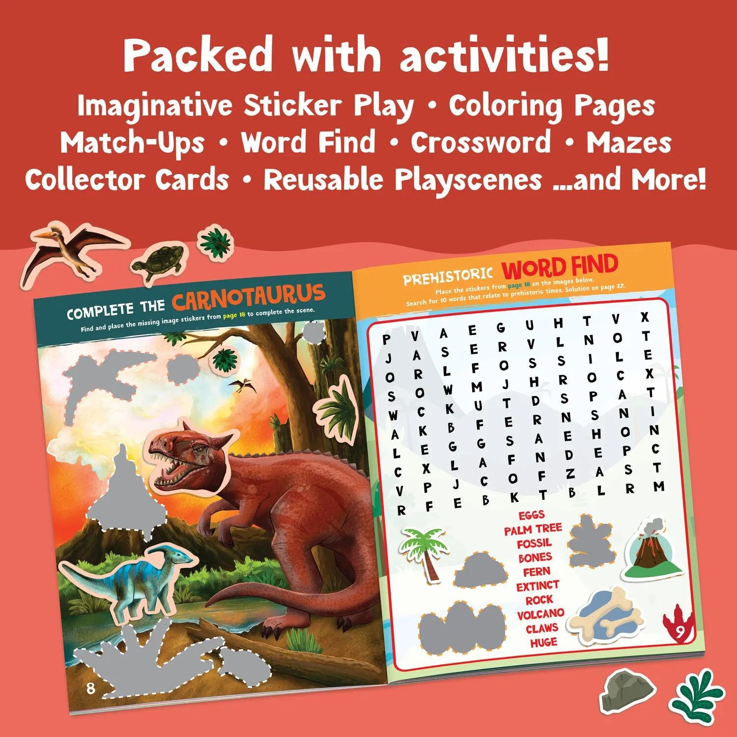 MindWare Dinosaur Sticker Activity Book with 200+ Stickers