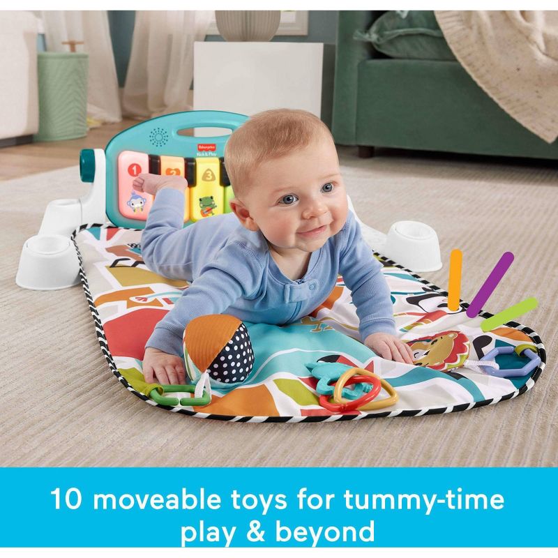 Fisher-Price Glow & Grow Kick & Play Piano Gym Toy