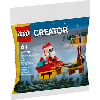 LEGO Creator Santa Sleigh Ride Christmas Building Set 30670 with Reindeer