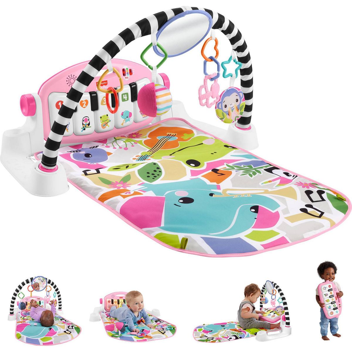 Fisher-Price Glow & Grow Kick & Play Piano Gym Toy