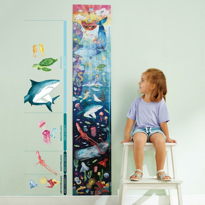 Hape Giant 59" Glow-in-the-Dark Ocean Life 200-Piece Floor Puzzle