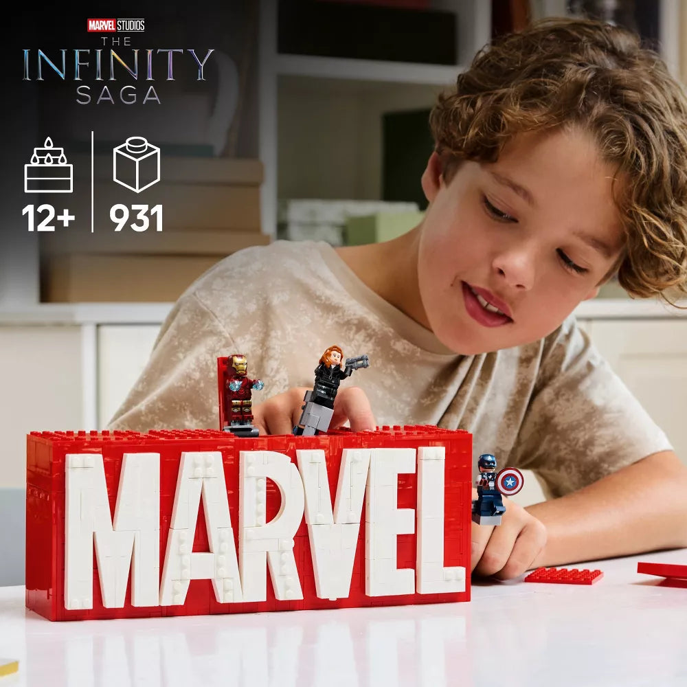 LEGO Marvel Logo & Minifigures Collectible Building Toy 76313