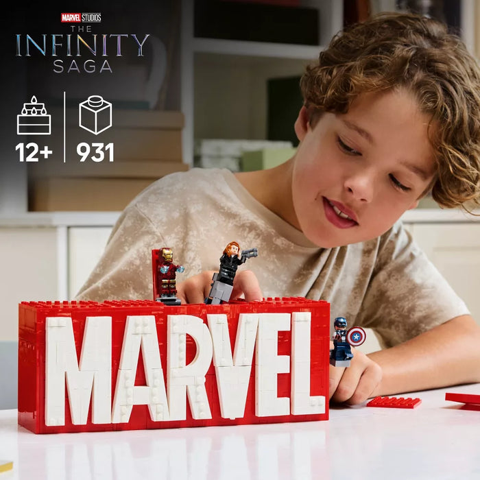 LEGO Marvel Logo & Minifigures Collectible Building Toy 76313