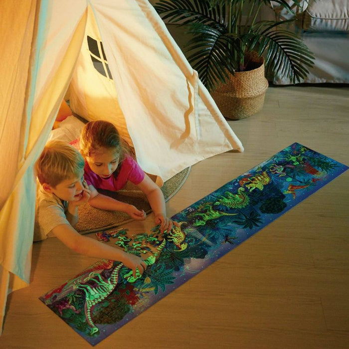 Hape Giant 59" Glow-in-the-Dark Dinosaur 200-Piece Floor Puzzle